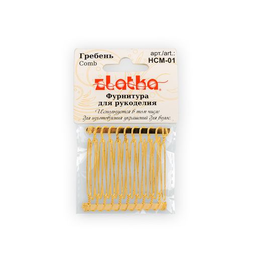 Zlatka Гребень HCM-01 3.8 x 4 см 10 х 2 шт №01 под серебро  фото 3