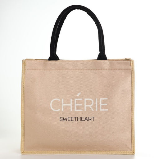 Сумка женская пляжная Cherie, 41.5×34×12 см, бежевая