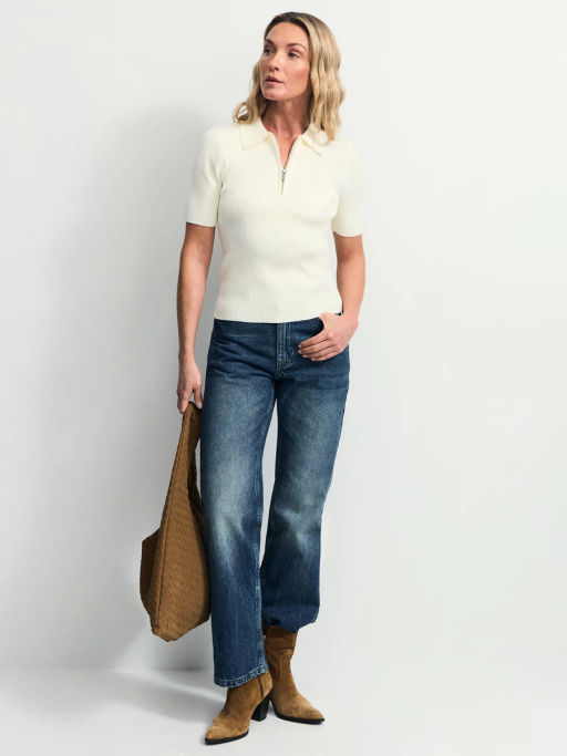 Джемпер в рубчик с молнией / Zarina фото 2