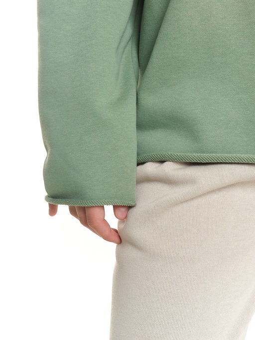 Толстовка с необработанными краями 22-2016 фисташковый - Mini maxi фото 16