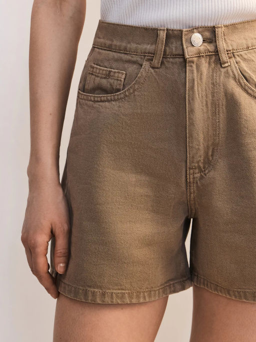 Джинсовые шорты А-силуэта с эластичным поясом ZR2605092307-62 / Zarina