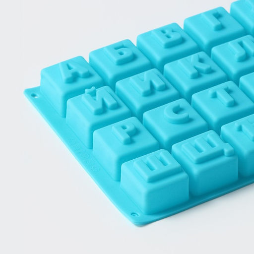 Цена за 2 шт. Форма для шоколада Доляна Алфавит, силикон, 35?18 см, 32 ячейки (3.7?3.7?3 см), МИКС