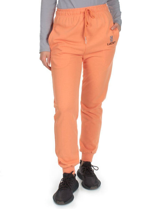 Q-02 ORANGE Брюки спортивные женские (85% хлопок, 15% полиэстер) - Фабричный китай фото 8