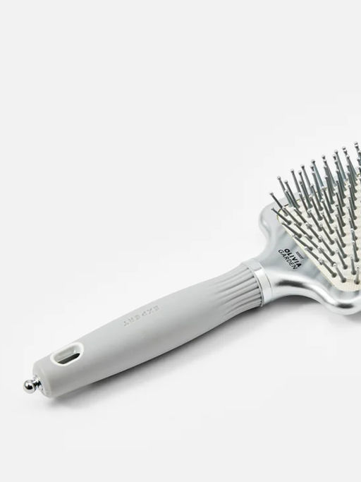 Olivia Garden Массажная щётка для волос / Expert Care Rectangular L, серебристый