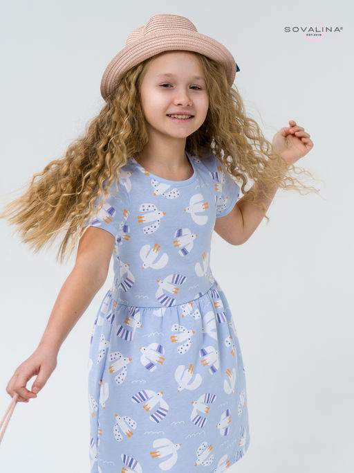 Платье Лето чайки на голубом ВБ - Sovalina фото 2