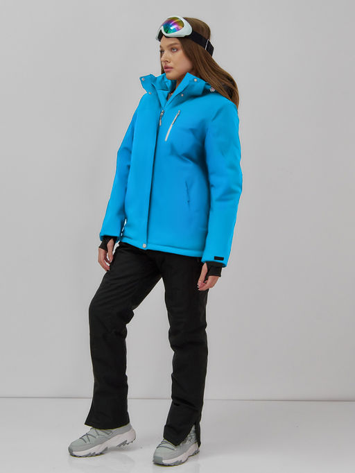 Горнолыжная куртка женская зимняя синего цвета 7015_1S - Chunmai фото 4