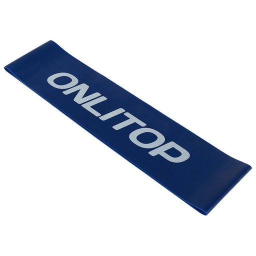 Фитнес-резинка ONLYTOP, 30.5×7.6×0.09 см, нагрузка 8 кг, цвет синий