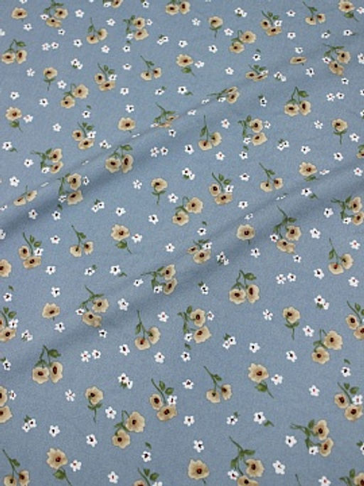 Штапель Алетта цв.лазурно-серый, ш.1.45м, вискоза-100%, 100гр/м.кв - Купава фото 7