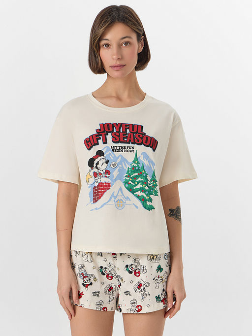 Комплект домашний женский с новогодним принтом - Mark formelle фото 3