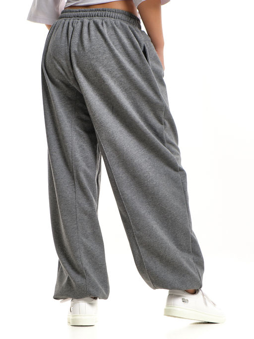 Брюки с принтом из футера UD 8021 графит меланж - Mini maxi фото 8