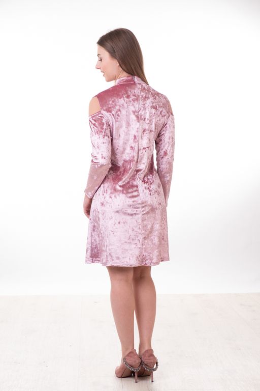 Платье Бархат розовое - Марлен фото 3