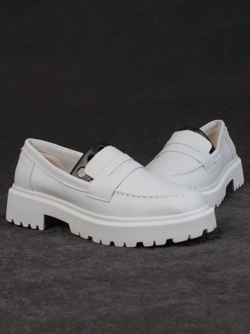 03-PDD178-5 LT. GRAY Полуботинки женские (натуральная кожа) - Фабричный китай фото 10