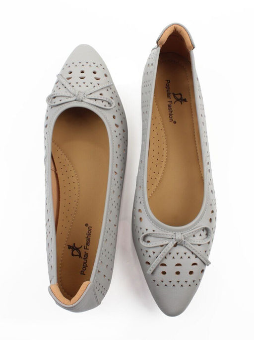 06-7388-66V GRAY Туфли летние женские "Лодочки" (натуральная кожа)