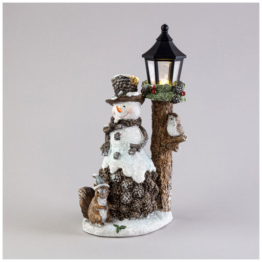 СТАТУЭТКА СНЕГОВИК С LED-ПОДСВЕТКОЙ 17,5Х11,5Х30 СМ - Lefard фото 4