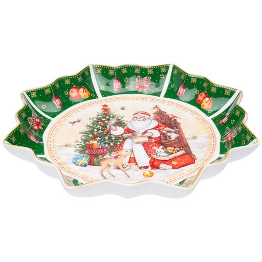 БЛЮДО LEFARD ДЕД МОРОЗ 26 СМ ЗЕЛЕНОЕ  фото 3