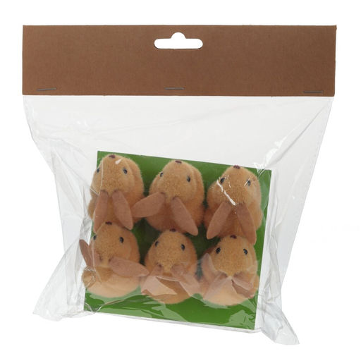 Фигурка декоративная Заяц, набор из 6-ти шт., L13 W12 H4 см, 2в. - Remeco фото 3