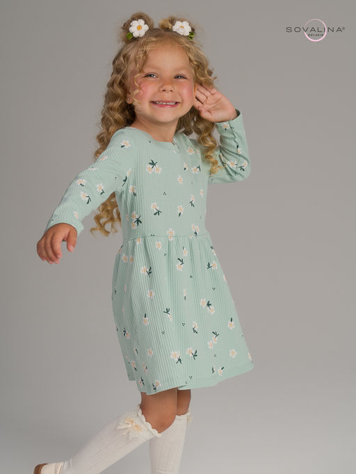 Платье Элла мятный букетик