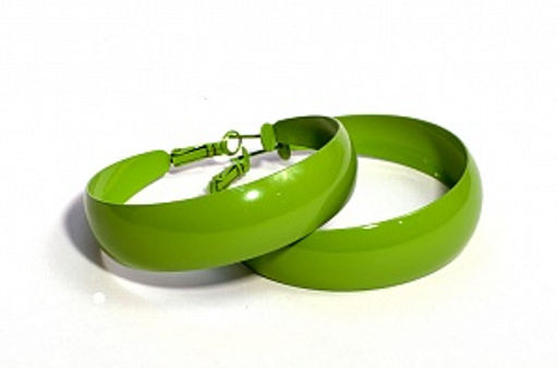 Серьги-кольца PR1033 светло-салат - Mini maxi фото 2