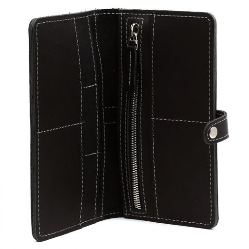 Портмоне мужское Croco-ПР-1055 натуральная кожа 2 отд, 7 карм, черный шора (1000) 217189  фото 3
