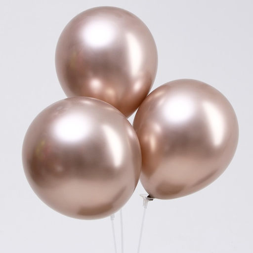 Воздушные шары латексные 9", 100 шт., ХРОМ