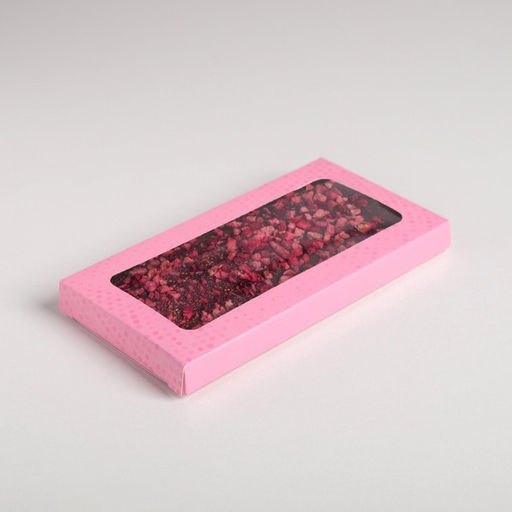 Цена за 5 шт. Коробка для шоколада, кондитерская упаковка, «Для сладкой жизни», с окном, 17.3 х 8.8 х 1.5 см