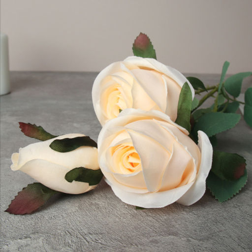 Цветок искусственный Роза букет 62 см 3 головы / HJY-3 /уп 2/400/ - Галеонтрейд фото 4