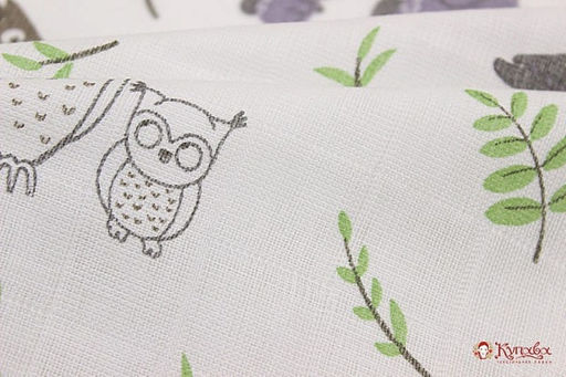 Муслин двухслойный Лесная семейка, ш.1.35м, хлопок-100%, 100гр/м.кв - Купава фото 2