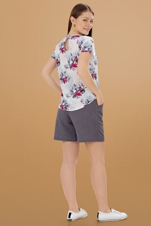 Шорты с эластичным поясом темный капучино - Odis фото 2