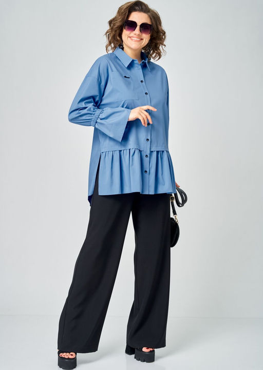 Блуза EVA GRANT 7080-1 голубой