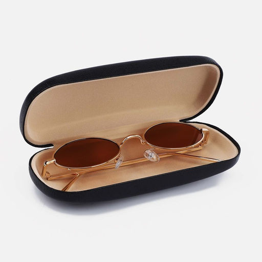 Футляр для очков на хлопушке, однотонный, размер 16×6×4 см, чёрный