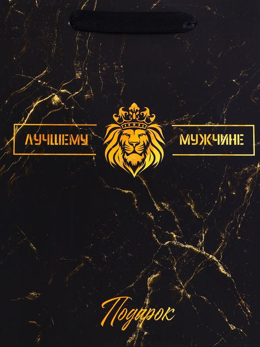 Цена за 2 шт. Пакет подарочный вертикальный Лучшему мужчине, ML 23?27?11.5 см