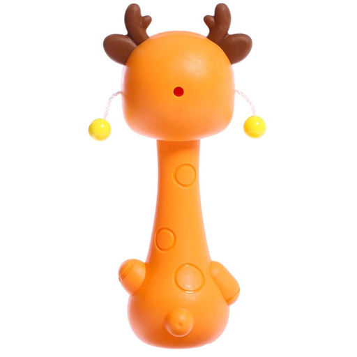 Погремушка с прорезывателем Оленёнок, цвет оранжевый - Крошка я фото 3