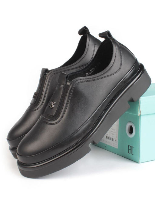 03-PDL 308-1 BLACK Полуботинки женские (натуральная кожа)