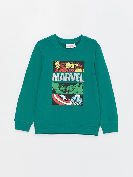Bisiklet Yaka Hulk Bask?l? Uzun Kollu Erkek ?ocuk Ti??rt - Waikiki фото 2