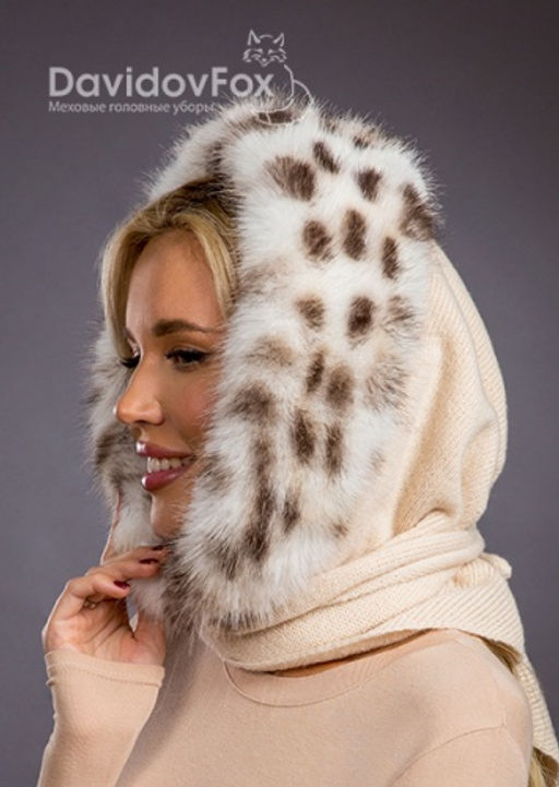 Платок трикотаж экомех рысь - Davidovfox фото 3