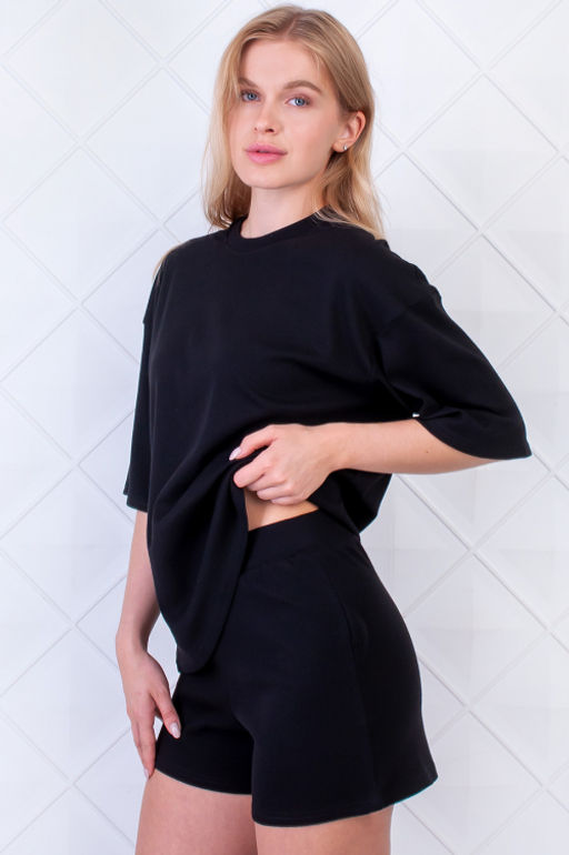 Арт. 9134 Пижама с шортами 42-50 (5 шт) Цвет:верх-индиго, низ-индиго - Калинка фото 4