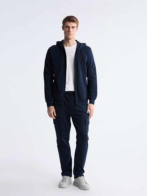 Kap??onlu Erkek Fermuarl? Sweatshirt