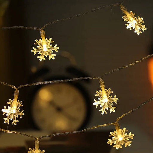 Гирлянда 4м 20 LED СНЕЖИНКИ теплый арт. GT607 (695189)