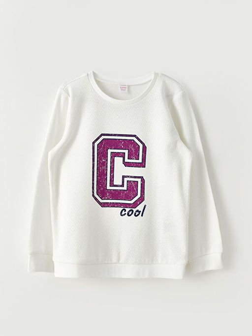 Bisiklet Yaka Bask?l? Uzun Kollu K?z ?ocuk Pijama Tak?m? - Waikiki фото 2