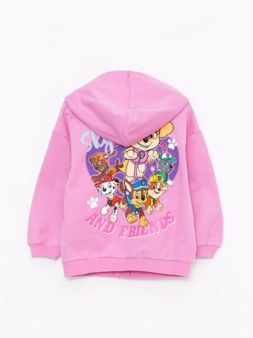 Kap??onlu Uzun Kollu Paw Patrol Bask?l? K?z Bebek Fermuarl? Sweatshirt - Waikiki фото 2