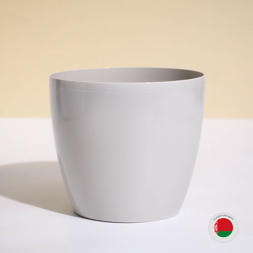 Цена за 2 шт. Кашпо для цветов, d=17 см, 2.7 л, пластик, бежевое