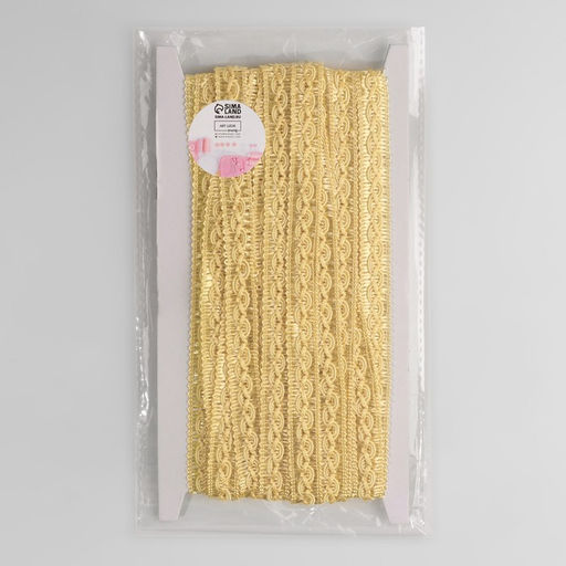 Цена за 2 шт. Тесьма декоративная «Змейка», 15 мм, 10 ± 1 м, цвет золотой