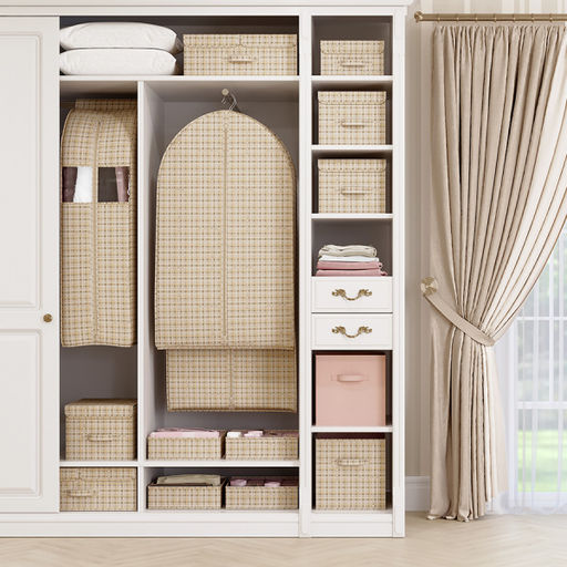 VAL LB-BOX-DDM Короб стеллажный с откидной стенкой, с крышкой, 50*35*25 см, LONDON BEIGE, шт