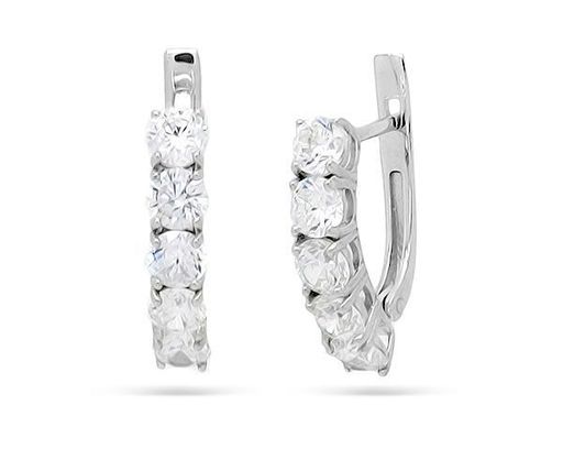 Серьги из серебра куб.циркон., В10-0024