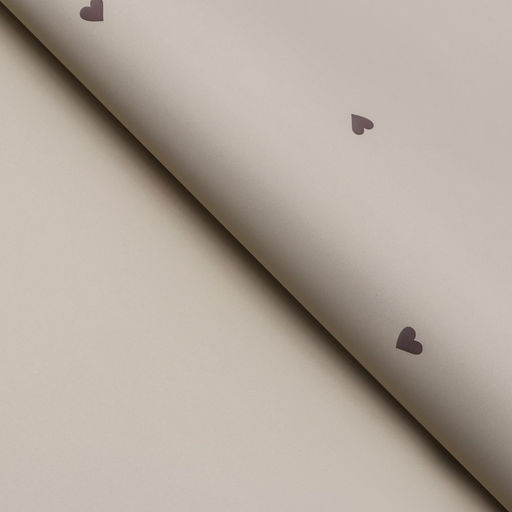 Цена за 20 шт. Пленка для цветов в листах, Сердечки, светлое кофе 65 микрон, 58?58 см