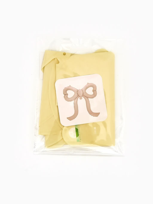 Цена за 3 шт. Воздушный шар фольгированный 22" «Бант», кремовый