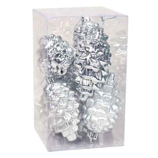 Елочное украшение Шишка 8 штук 8 см / 5620 /уп 72/ микс (Красный) - Галеонтрейд фото 14