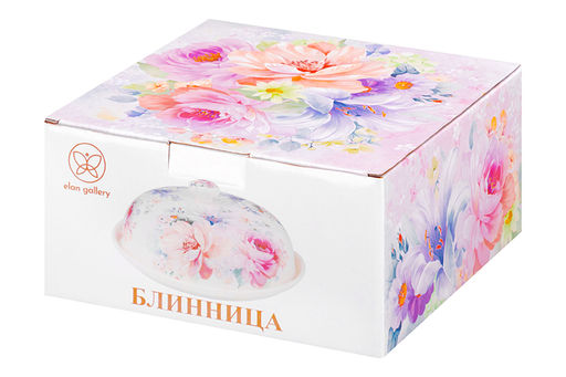 Блинница 23*23*9,5 см "Акварель" фарфор NEW BONE CHINA