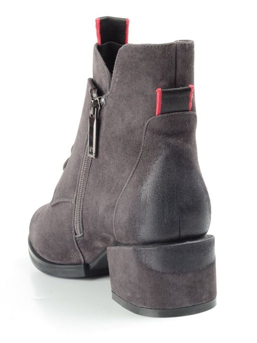 04-R178-2 GREY Ботинки зимние женские (натуральная замша, натуральный мех) - Фабричный китай фото 9