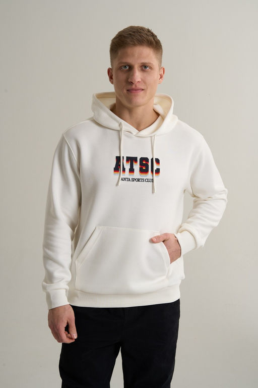 Худи Серо-белый ANTA SPORTS CLUB Sweat Hoodie